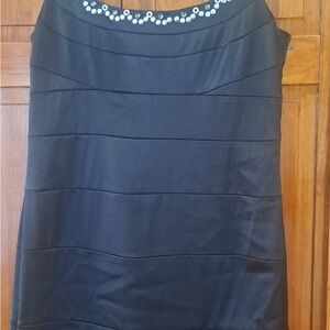 New York & Company Black Pleated Skirt Size XL
